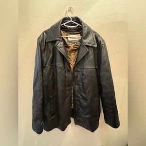 Vintage M.Julian Wilson's Leather Black Thinsulate Button Coat